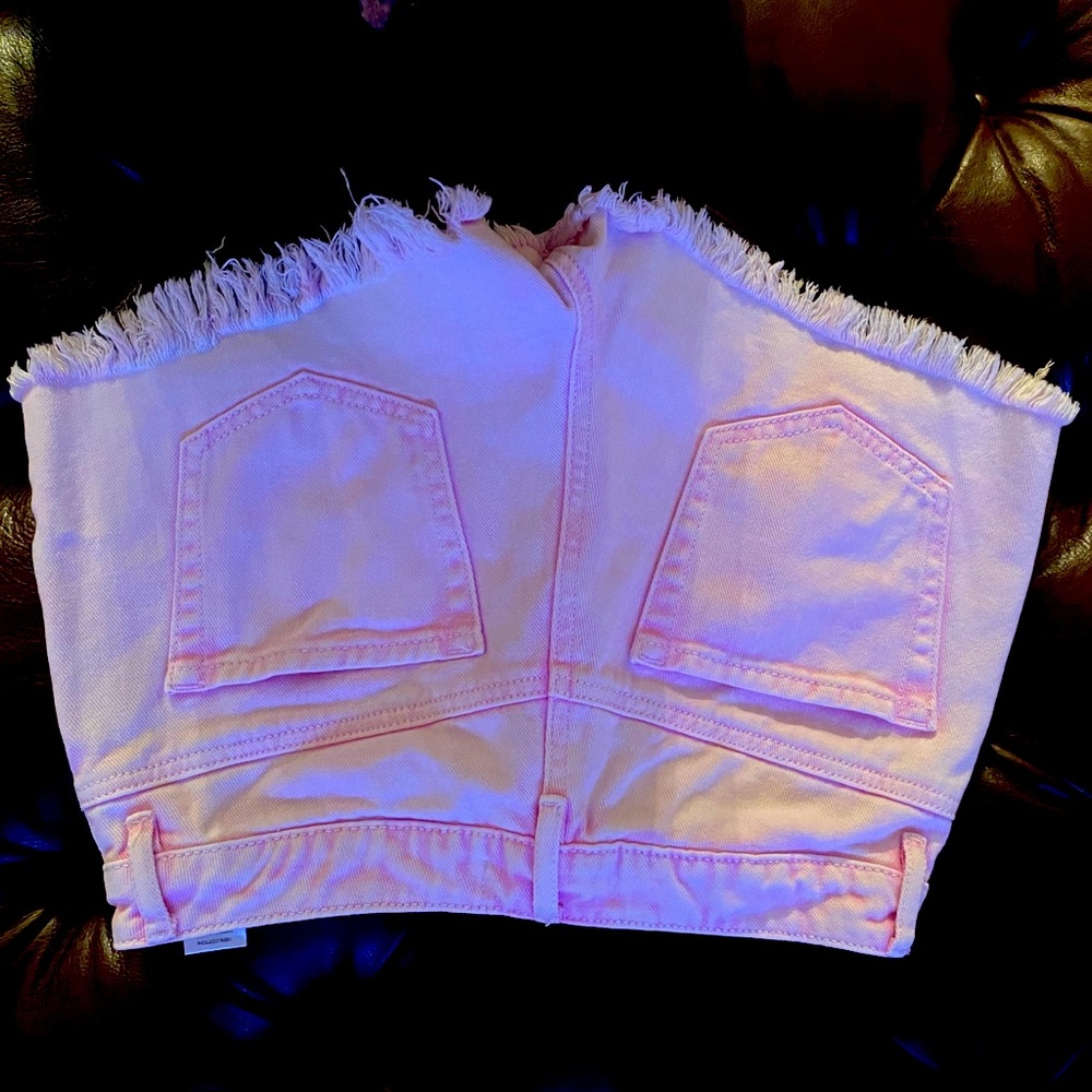 Pac Sun Pink Acid Wash Shorts